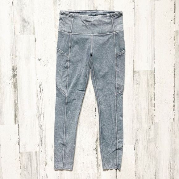 Lululemon High Rise Tight 25" *Ice Dye Ice Wash Asphalt Grey Size 6 - Picture 3 of 5